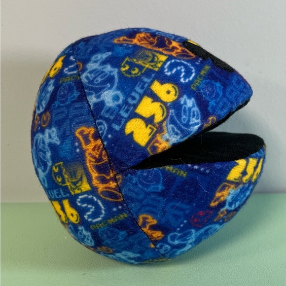 Pac-Man Plush 4.5” Stuffed Blue Arcade Design Toy, Kids Plush, Arcade Character - Picture 4 of 8